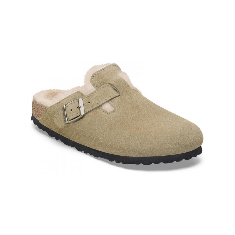 海外代购Birkenstock男士拖鞋保暖舒适包头加绒居家室内冬季棉拖