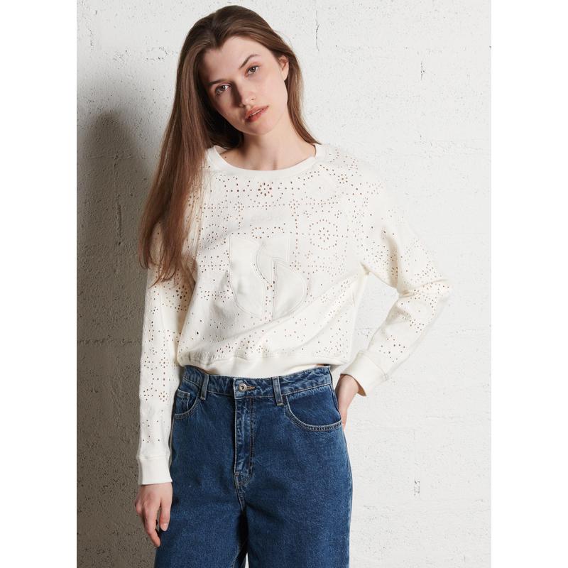 代购bash卫衣女透气舒适百搭圆领直筒长袖日常休闲针织衫复古