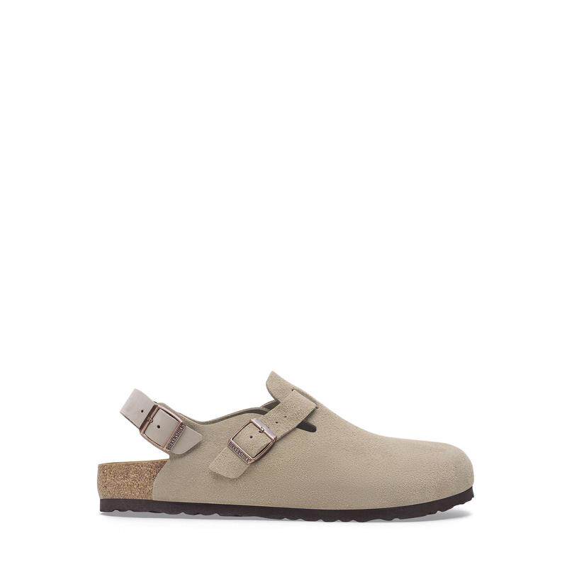 代购Birkenstock男女凉鞋透气软底轻便舒适皮革双扣带后跟带平底