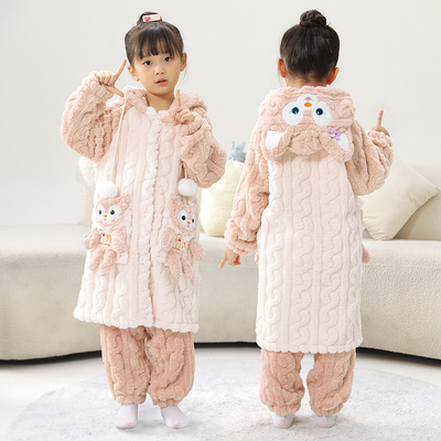 儿童玲娜贝儿睡衣加厚珊瑚绒