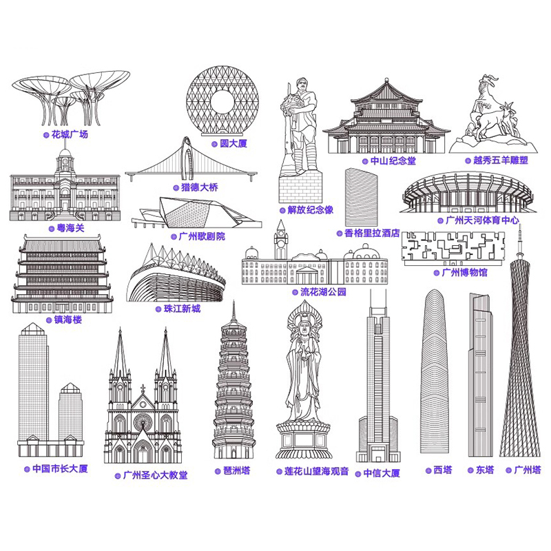 廣州景區景點打卡印章