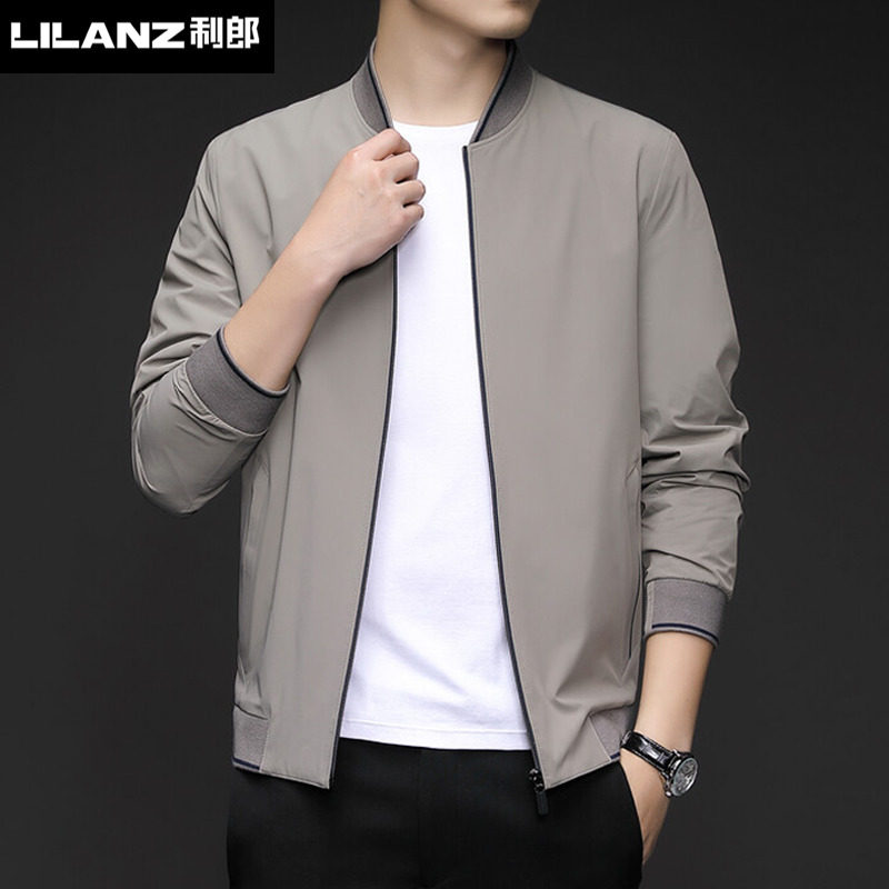 利郎夹克男士外套2023早秋新款高端时尚休闲青年棒球服男轻薄茄克