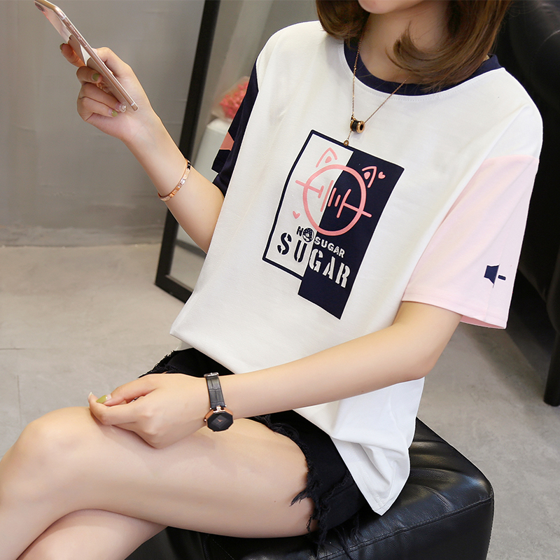 加肥加大码女装胖mm夏装2019女t恤29.90元包邮