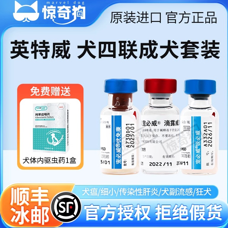 英特威四联狗狗狂犬疫苗