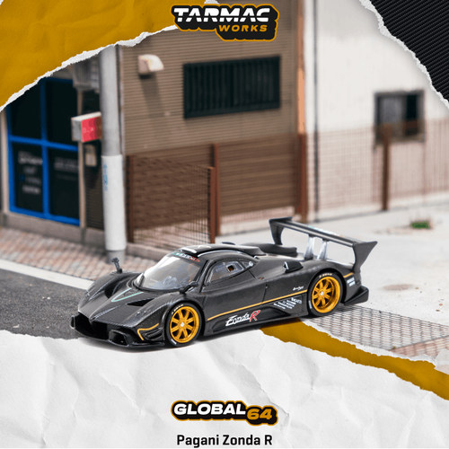 帕加尼宗塔Pagani Zonda R 哑光碳黑TW 1:64仿真合金汽车模型收藏