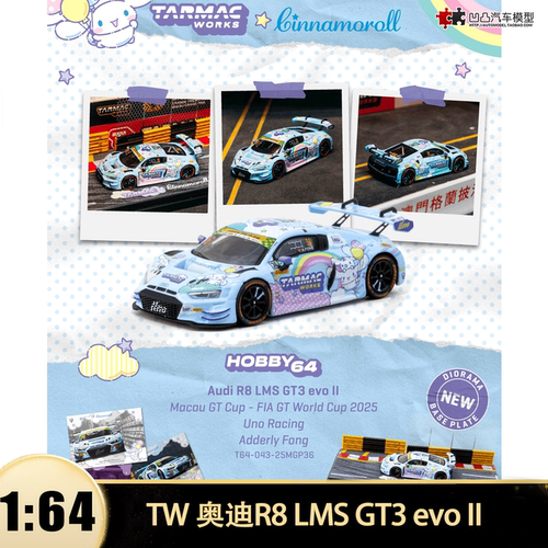 奥迪R8GT3EVOLMS赛车汽车模型