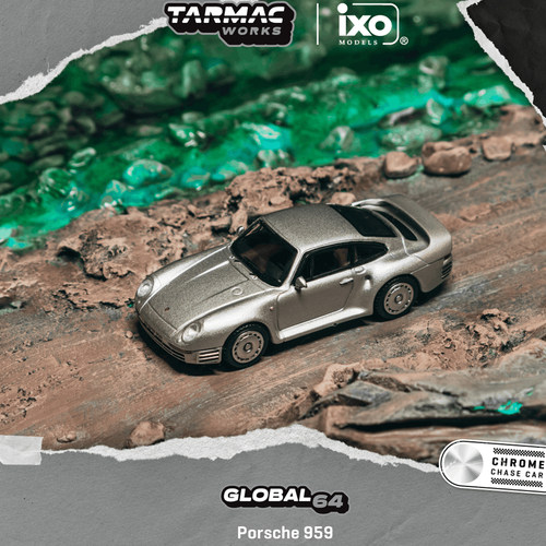 收藏保时捷Porsche 959 TW 1:64 仿真合金汽车模型银