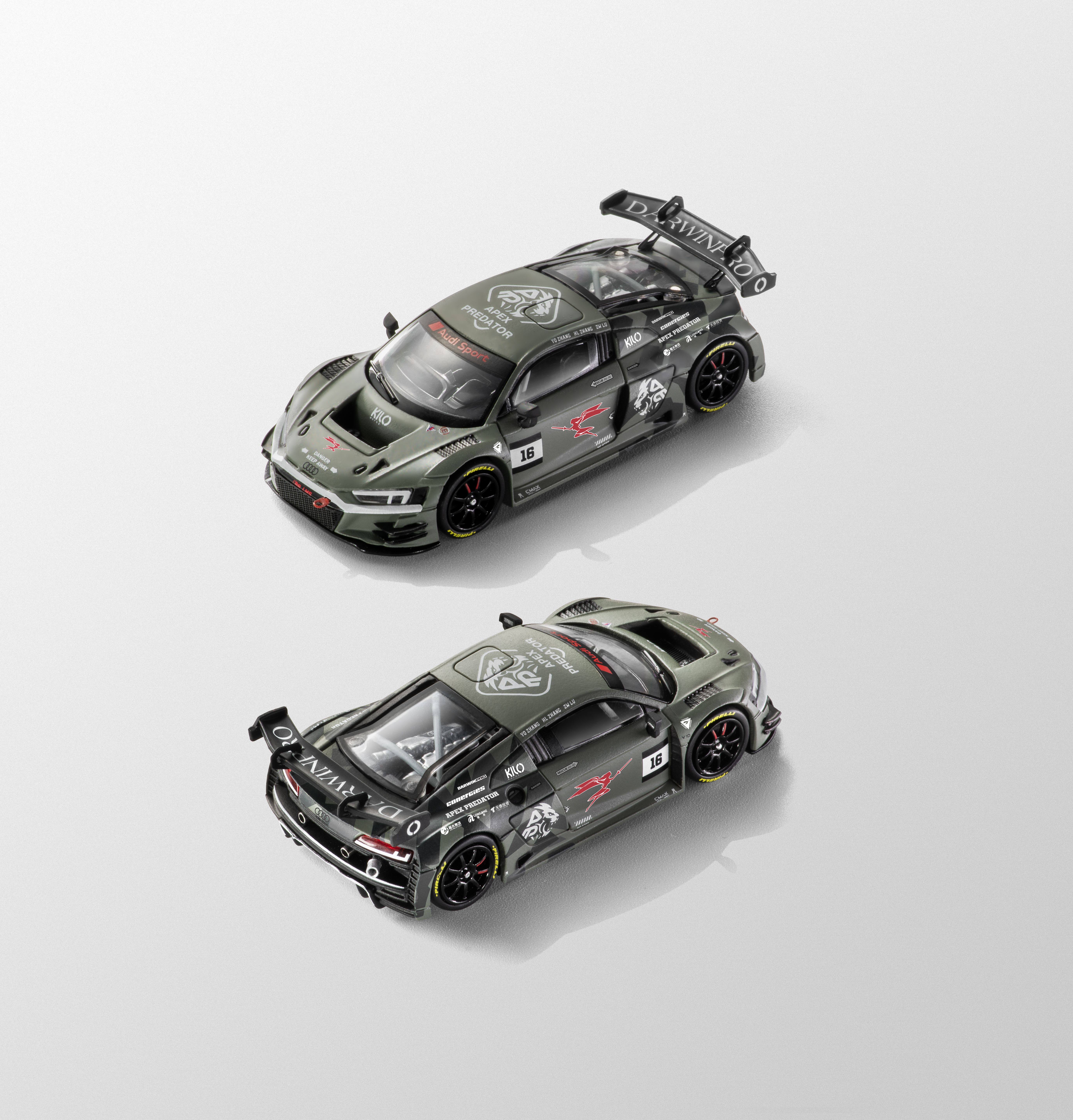奥迪R8 GT3 EVO II达尔文女武神DarwinPRO KILO 1:64合金汽车模型