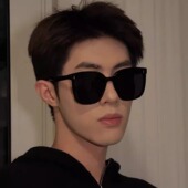 潮款 高清墨镜男士 开车大脸显瘦防紫外线防晒强光太阳镜女生痞帅