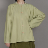 女上衣比甲新中式 随淇自然 汉服明制立领对襟衫 大码 卫衣 彩虹糖