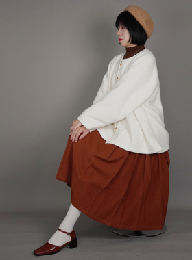 随淇自然【牛奶巧克力】明制立领对襟上袄秋冬毛外套汉服短马面裙