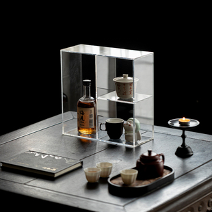 草木祠透明亚克力茶棚桌面茶具收纳架展示架多宝阁茶杯茶壶博古架
