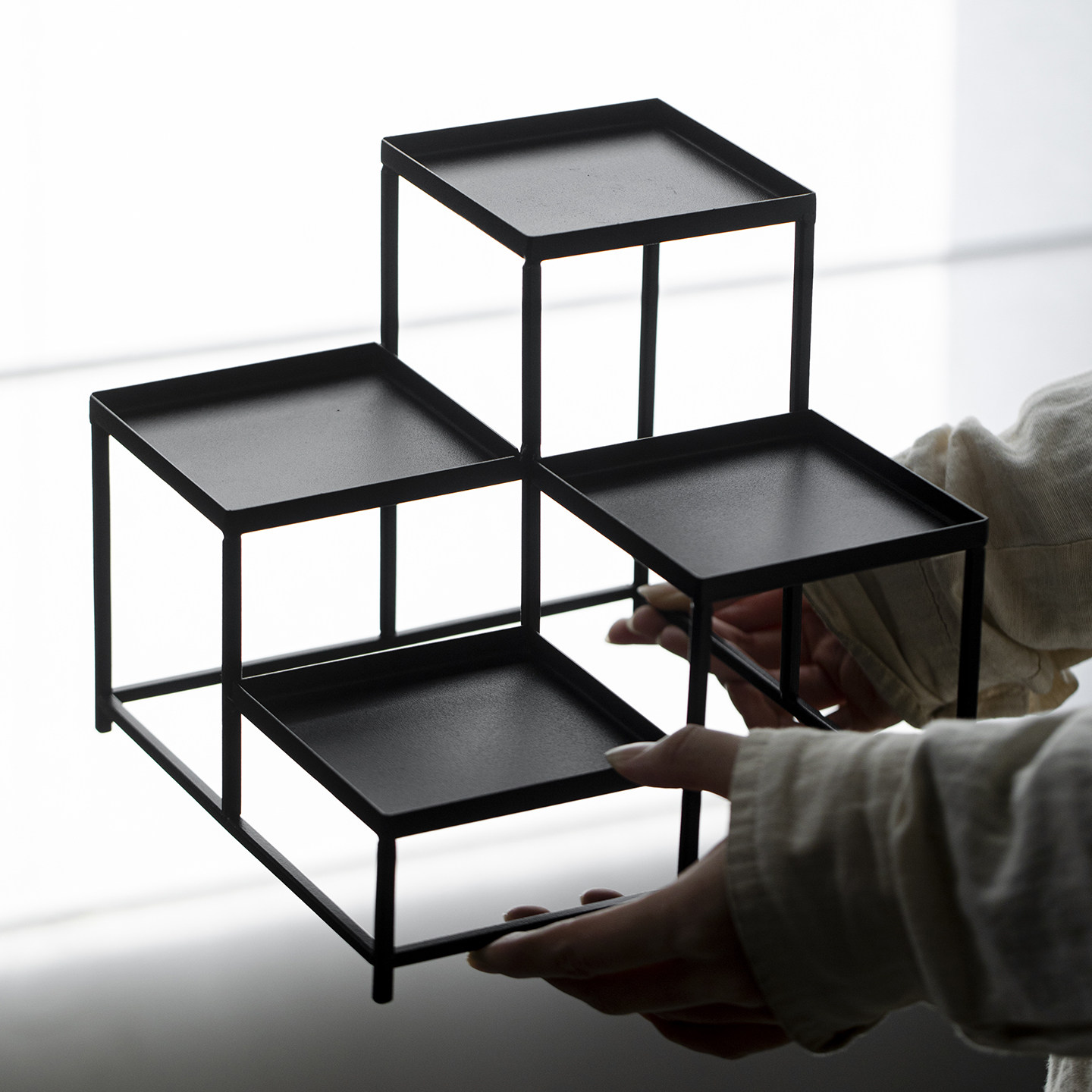 草木祠铁艺茶具展示架收纳架手工茶艺置物架博古架茶室茶杯茶壶架,餐饮具,茶具架,淘宝优惠券,粉丝福利购,淘宝优惠卷