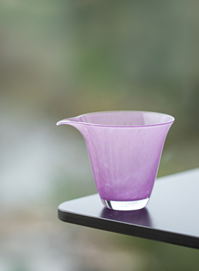 草木祠 琉璃紫色玻璃公道杯茶海功夫茶具耐热分茶器匀杯公杯女士