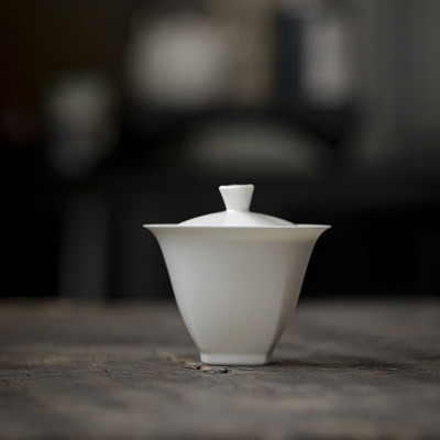 草木祠草木灰盖碗盖杯手抓碗简约