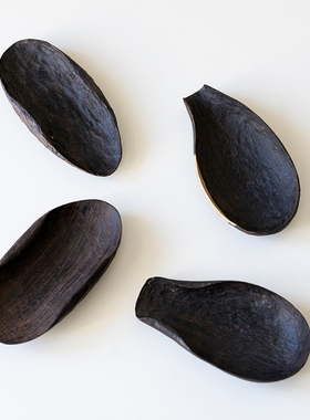 草木祠紫光檀茶则盖置手作实木茶器茶荷赏茶器盖置盖托折叠茶勺扒