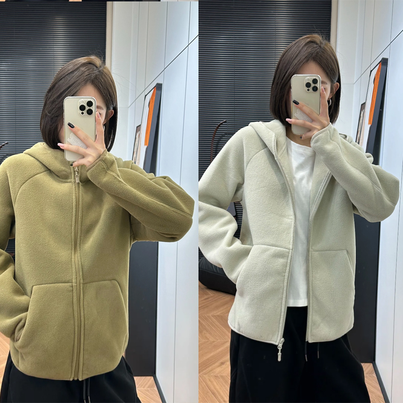 过冬牛货巨推荐速热保暖男女双面680克摇粒绒连帽情侣款棉衣外套