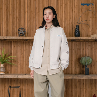 APOGE3阿保机 棒球服宽松夹克休闲潮牌情侣设计感美式秋冬季外套