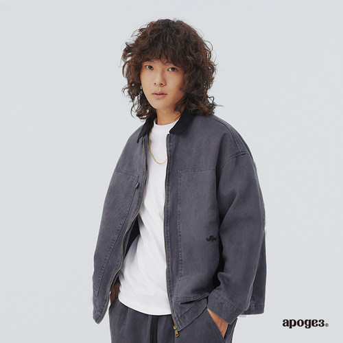 apoge3翻领冬季宽松工装夹克
