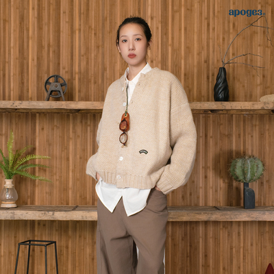 APOGE3阿保机【云感】美式复古毛衣开衫秋冬宽松慵懒风针织衫外套