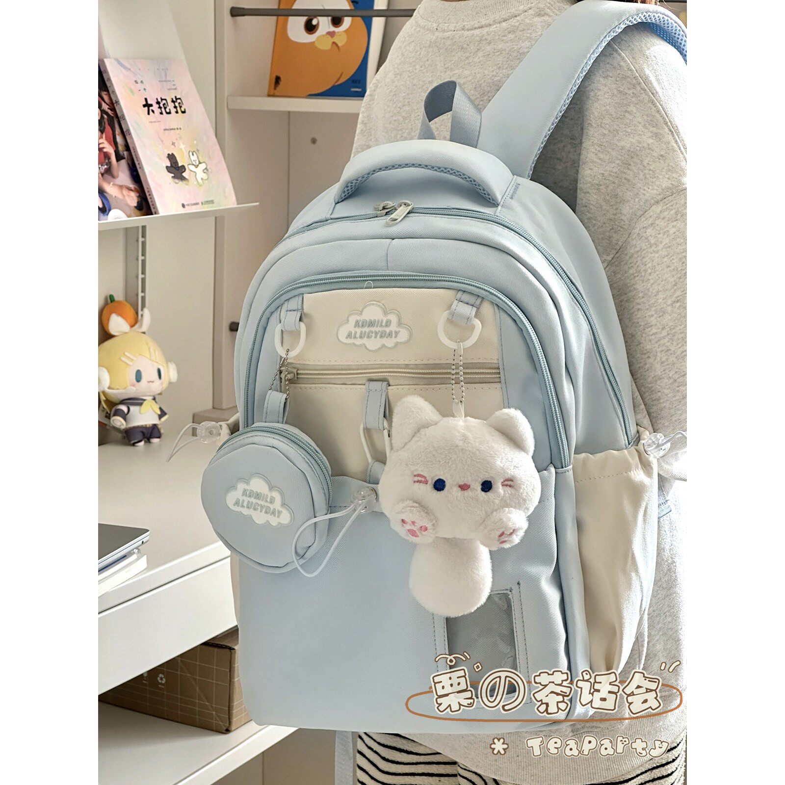 韩系ins可爱少女书包轻便 初中高中学生双肩包女生大容量电脑背包