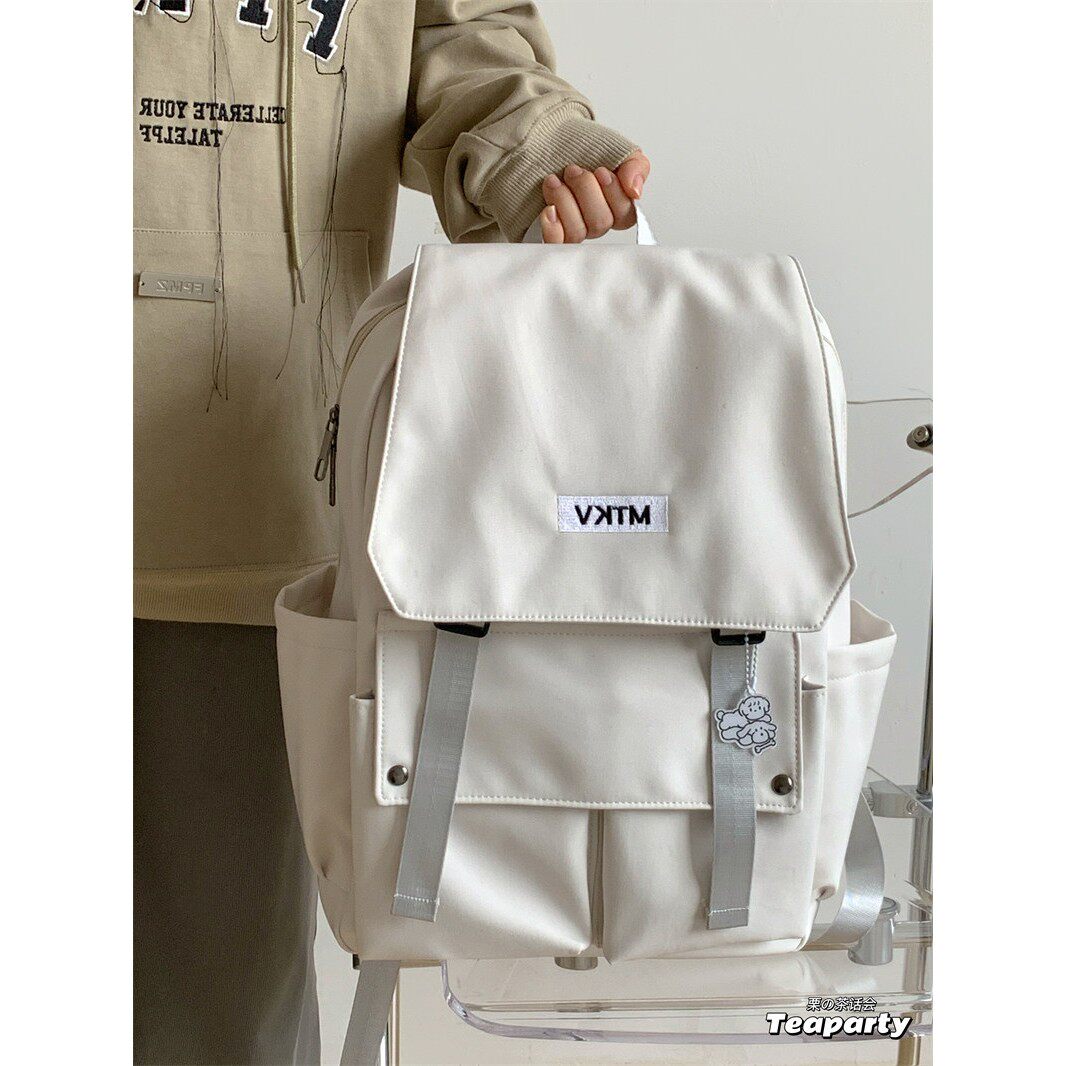 日系原宿ins街头双肩包男中性大容量背包女初中生高中学生书包潮