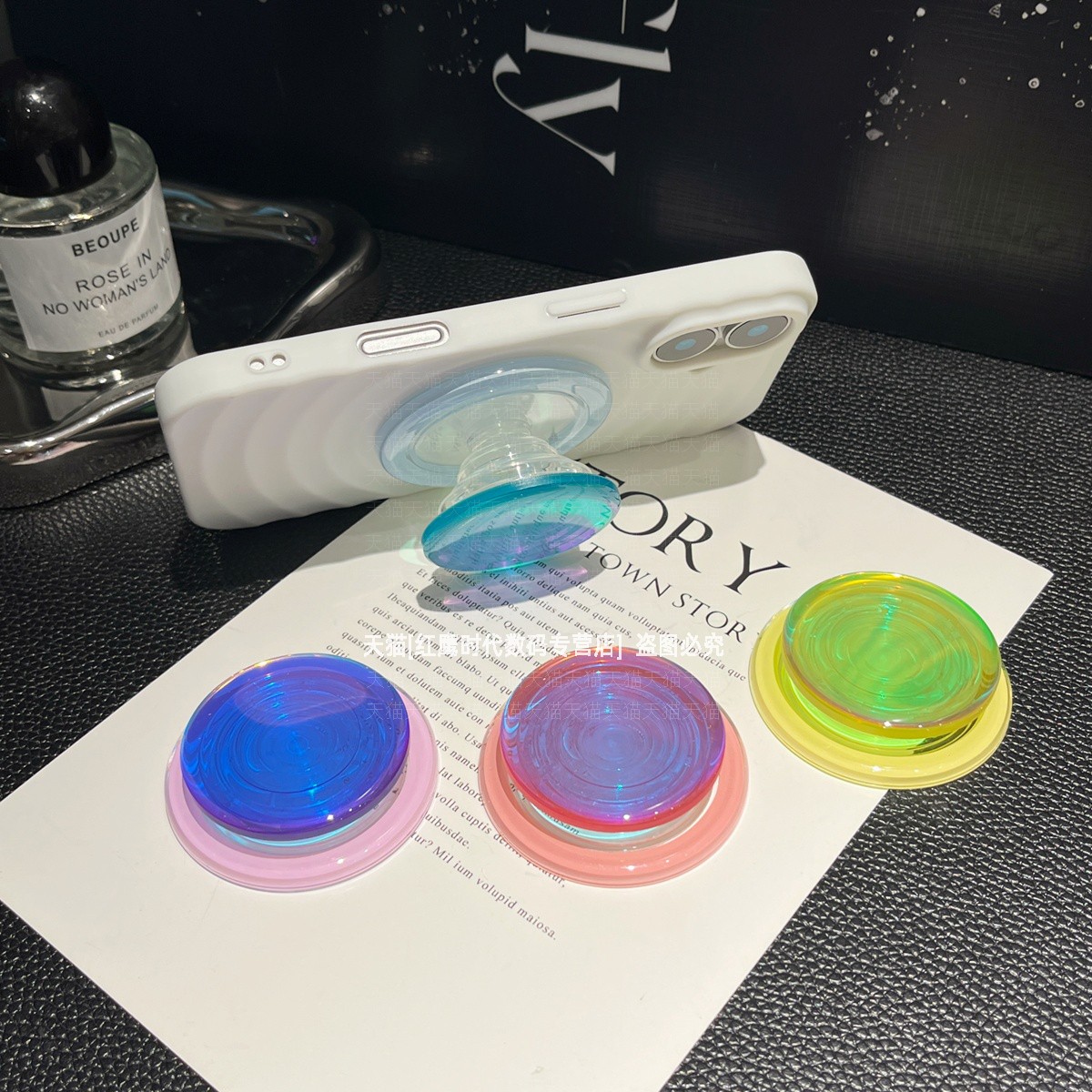 炫彩糖果拼色气囊磁吸手机支架夏季新款magsafe吸附式背贴可伸缩折叠桌面支撑手机架适用苹果17promax16vivo