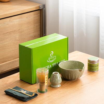 日式百本立抹茶茶筅陶瓷礼盒