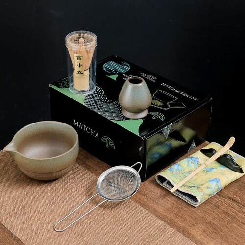 日式窑变抹茶百本立套装