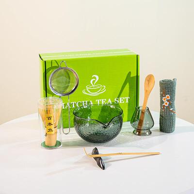 日式高硼硅抹茶茶具7件套礼盒