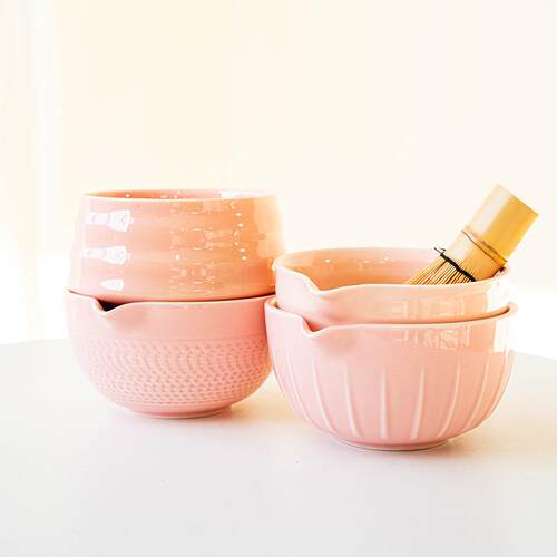 日式手工Matcha螺纹陶瓷抹茶碗