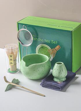 Matcha tools set抹茶工具茶具套装7件套抹茶碗带嘴日式茶筅茶道