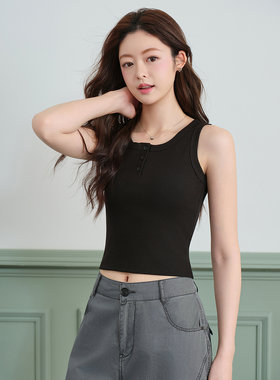 【贝贝&lagogo】LAGOGO百搭公式宽肩带背心女弹力舒适修身小衫