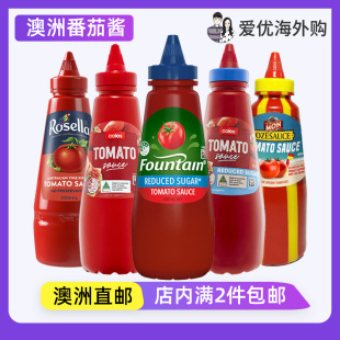 澳洲直邮代购Woolworths/Fountain番茄酱挤压瓶薯条蘸酱意面调料