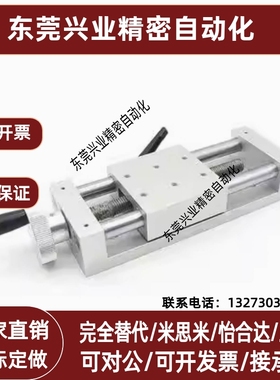 XSBGL/XSGL40 60 X轴手动滑台千分尺旋钮式 细长式直线滚珠导轨型