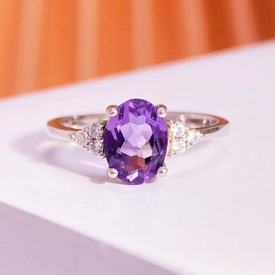 简约椭圆形闭口戒指空托S925纯银