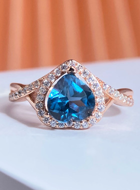 爱心形戒指空托S925纯银戒托女