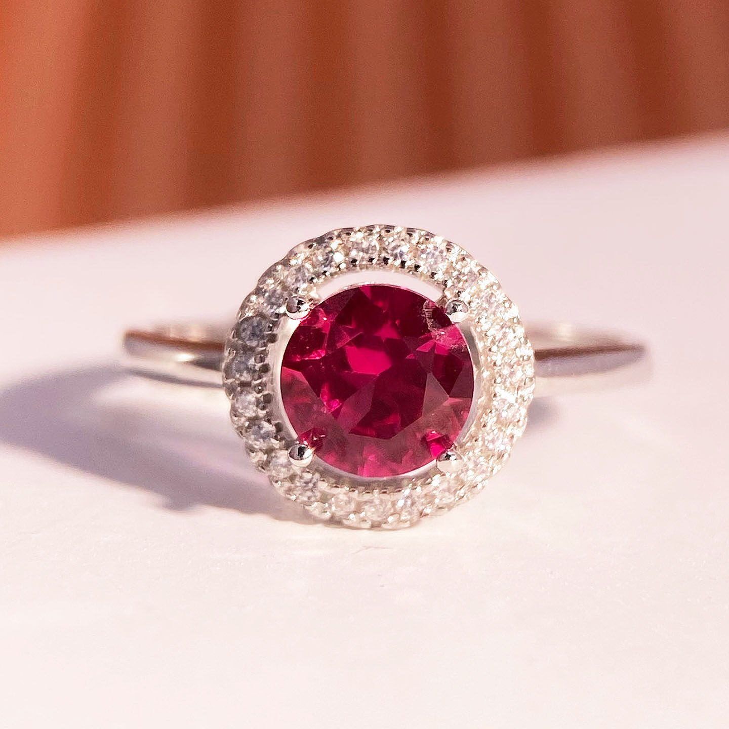 围镶小锆石宝石戒指空托镶嵌S925纯银戒托加工定制圆形4-12mm小众