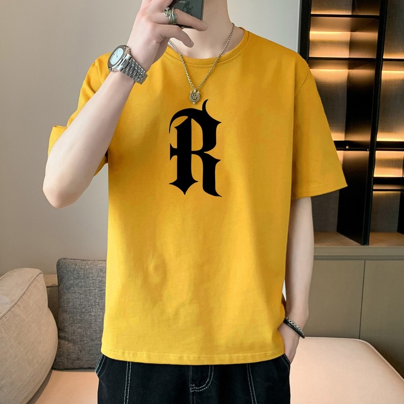 现货主推量大8块2025夏季新款男士印花圆领大码短袖T恤DT180-P10，男装T恤，星座1816-1（原1210-1）