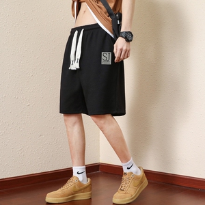 现货跑量主推有差价夏季新款男士印花华夫格五分短裤DK727-P15图片