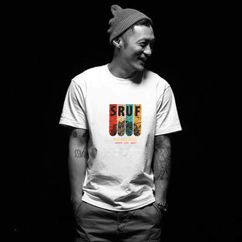 现货夏季纯T恤现货直博男士修身滑板印花短袖T恤9922,男装T恤,星座1816-1（原1210-1）