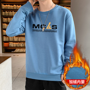 抖音直播秋冬现货新款 潮流字母印花加绒卫衣套头JR051-P19图片