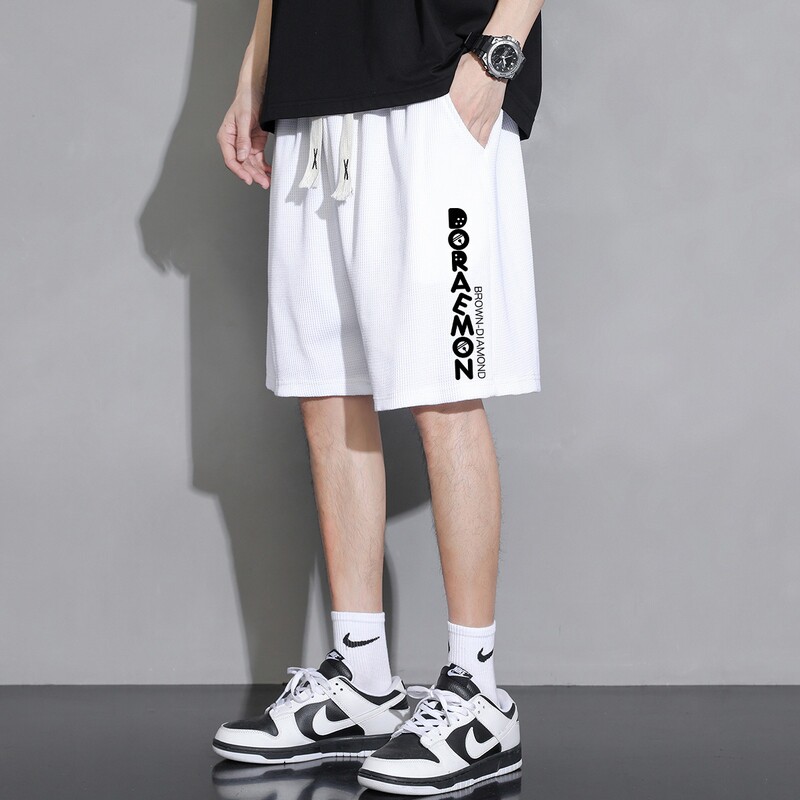 现货主推有差价2025夏季新款男士大码华夫格印花五分裤DK718-P15,男装休闲裤,星座1816-1（原1210-1）