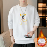 抖音直播2025秋冬新款大码加绒男士圆领印花卫衣JR135-P19，男装卫衣，星座1816-1（原1210-1）