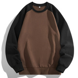 2025春装新款男士潮牌大码青年插肩袖圆领套头卫衣打底W2333-P20，男装T恤，星座1816-1（原1210-1）