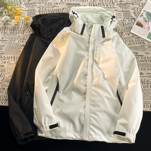 2025秋装户外大码男连帽三防冲锋衣女登山服户外情侣夹克6266-P33图片