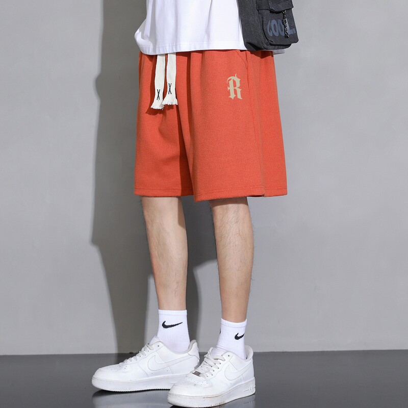 主推有差价2025夏季新款潮牌男士字母印花华夫格短裤DK726-P15,男装休闲裤,星座1816-1（原1210-1）