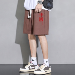 常年现货主推大货2025夏季新款男士华夫格大码印花短裤DK711-P15图片