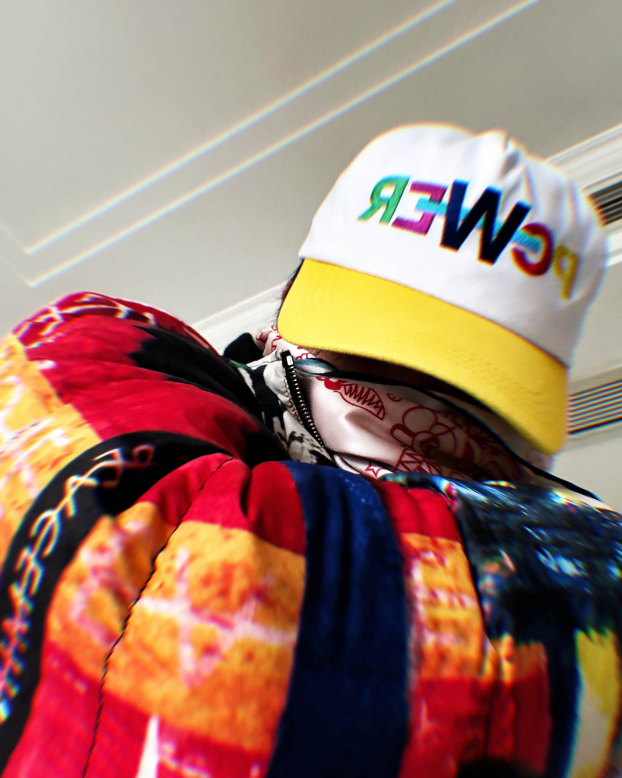 权志龙同款POWER流行彩色字母GD拼色棒球帽刺绣男女鸭舌帽