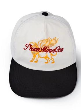 权志龙GD同款雏菊刺绣pmo黑色帽檐鸭舌帽